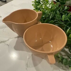 Vintage Melamine  Textured PROLON WARE Brand Cream and Sugar Set